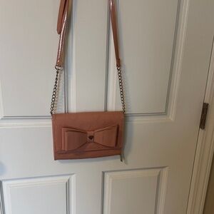 Betsey Johnson Pink Heart Bow Crossbody Bag